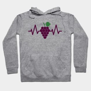 heart grapes graphic for fruit likers awesome matching couple family cute Hoodie